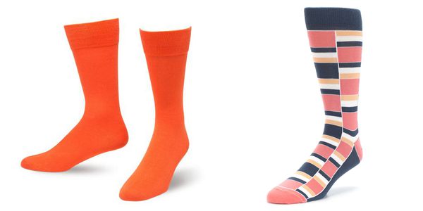 mens coral dress socks